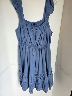 Torrid Plus Size Mini Cotton  Tiered Lace Trim Dress BRAND NEW WITHOUT TAGS